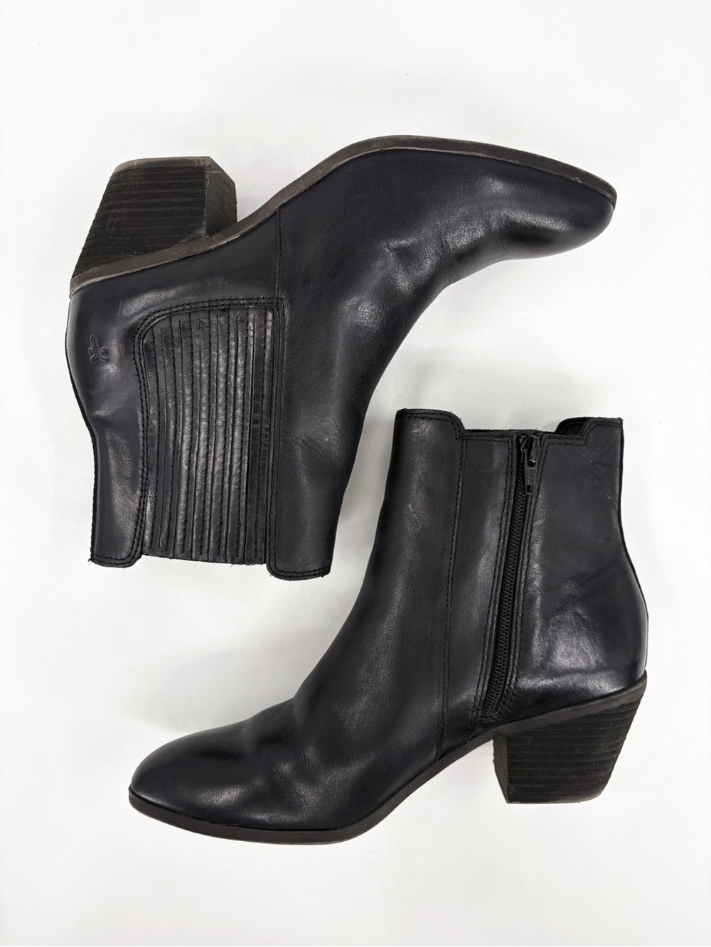 FRYE Sandra Black Leather Chelsea Boots Western 8 - Picture 5 of 12